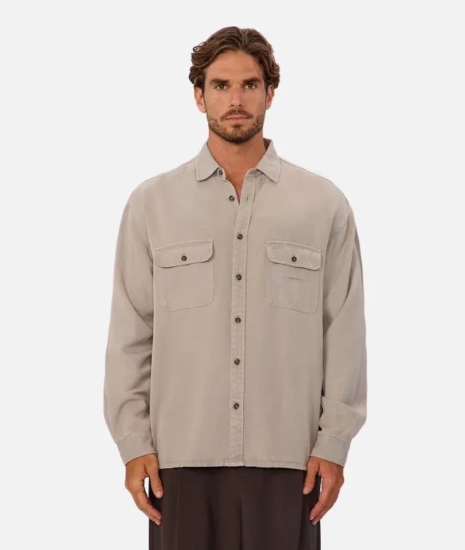 The Stockholm Long Sleeve Shirt - Sage sold by Industrie Clothing