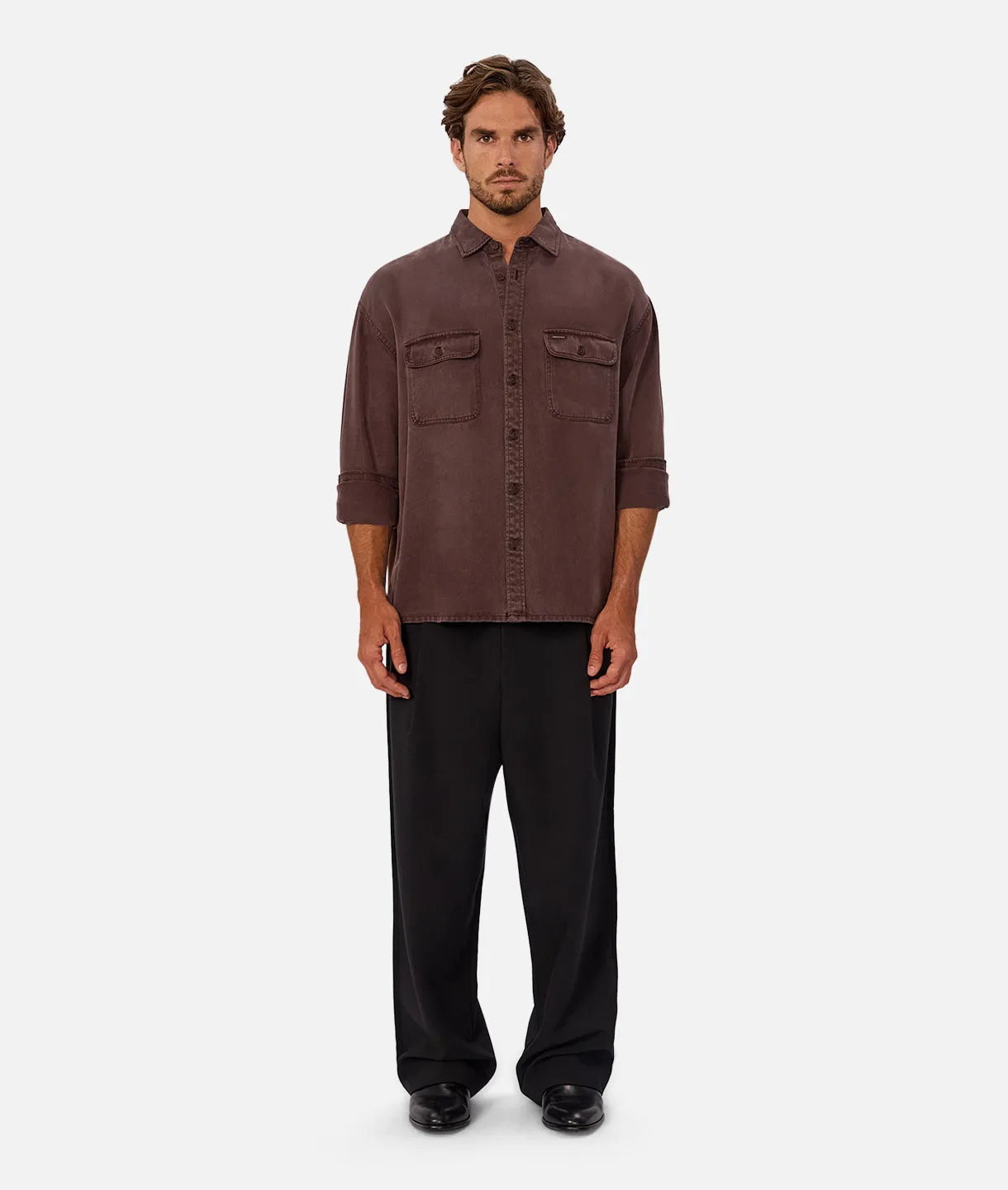 The Stockholm Long Sleeve Shirt - Dark Port sold by Industrie Clothing product image thumbnail 5