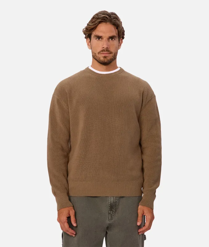 The New England Crew Knit - Acorn made by Industrie Clothing