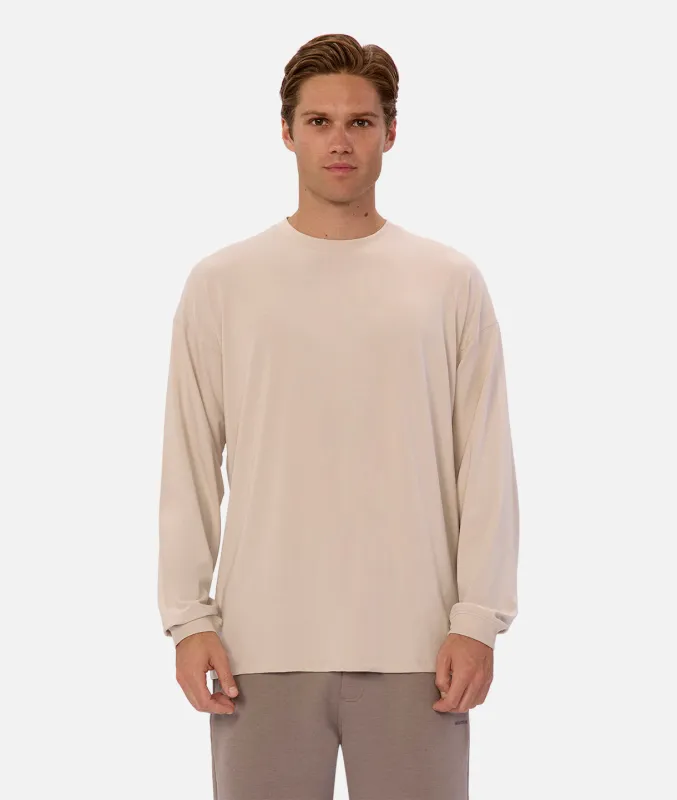 The Freeman Long Sleeve Tee - Stone 21 sold by Industrie Clothing