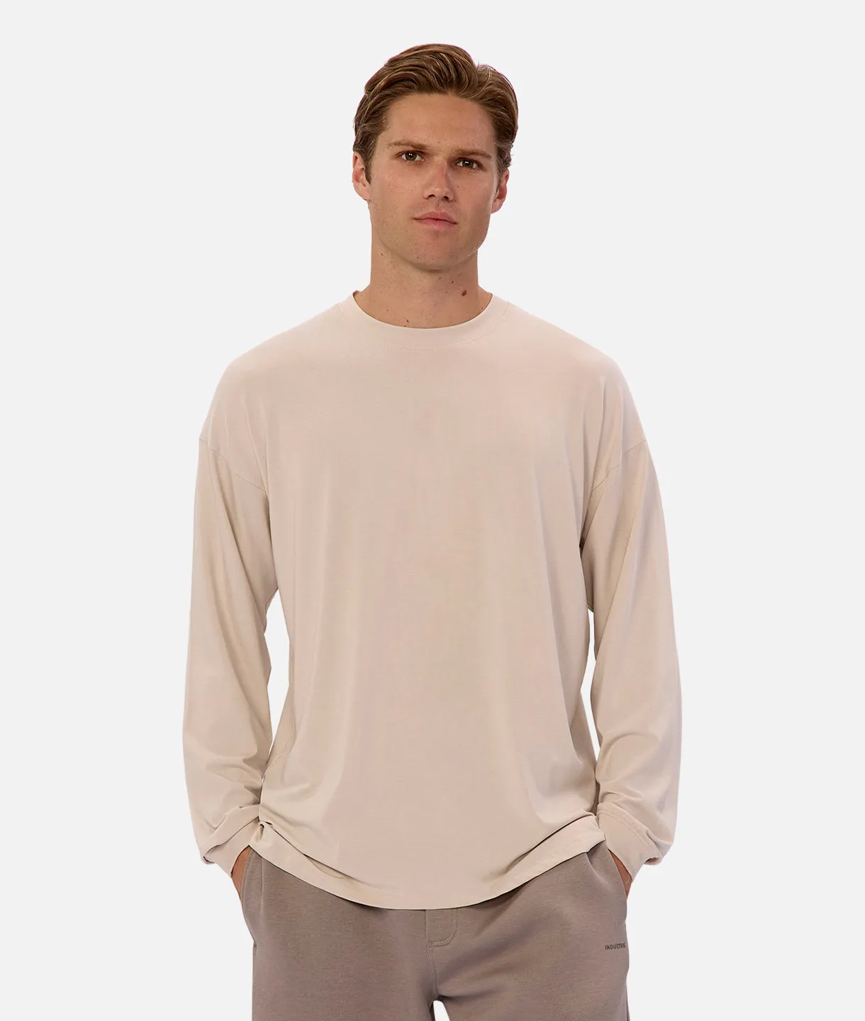 The Freeman Long Sleeve Tee - Stone 21 sold by Industrie Clothing product image thumbnail 5