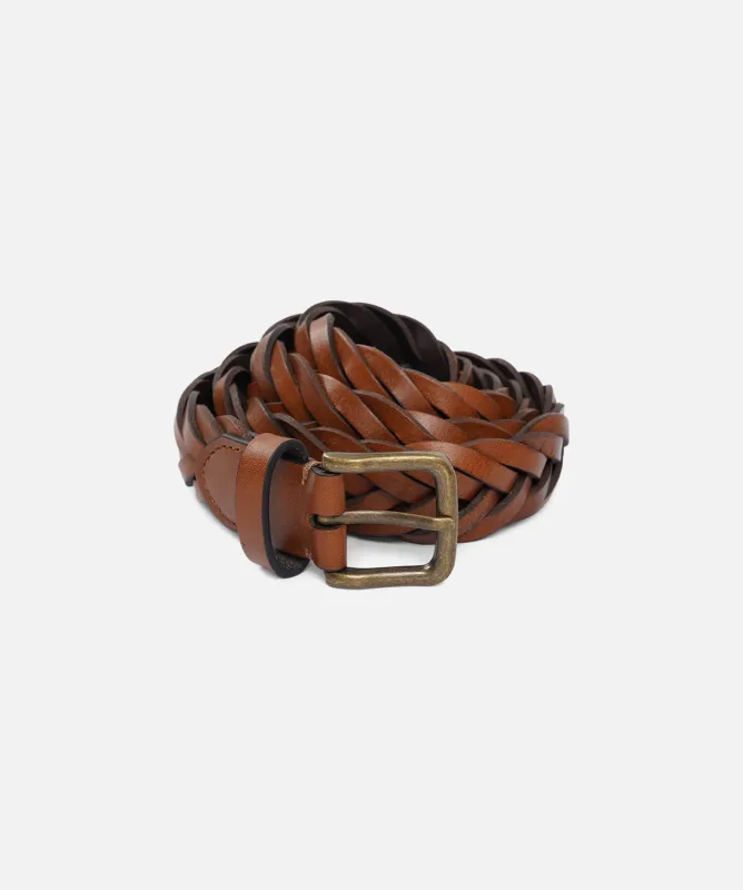 The Cordova Braided Belt - Brown sold by Industrie Clothing