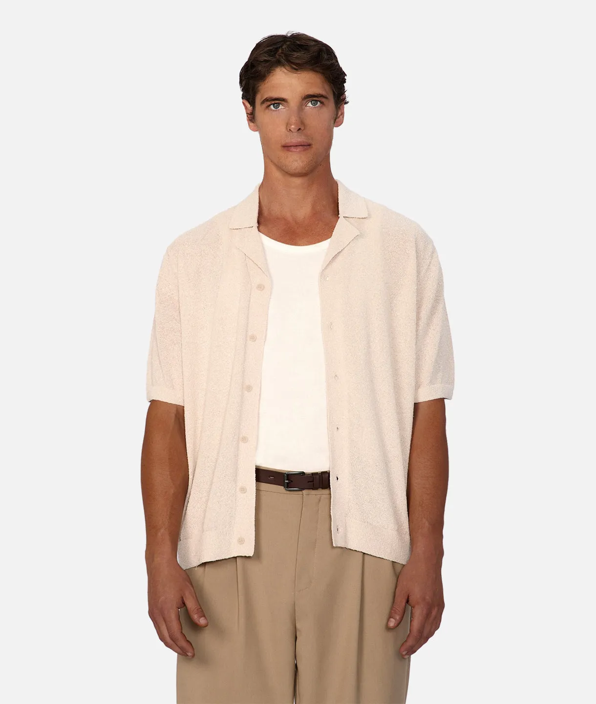 The Dali Short Sleeve Shirt - Wheat sold by Industrie Clothing