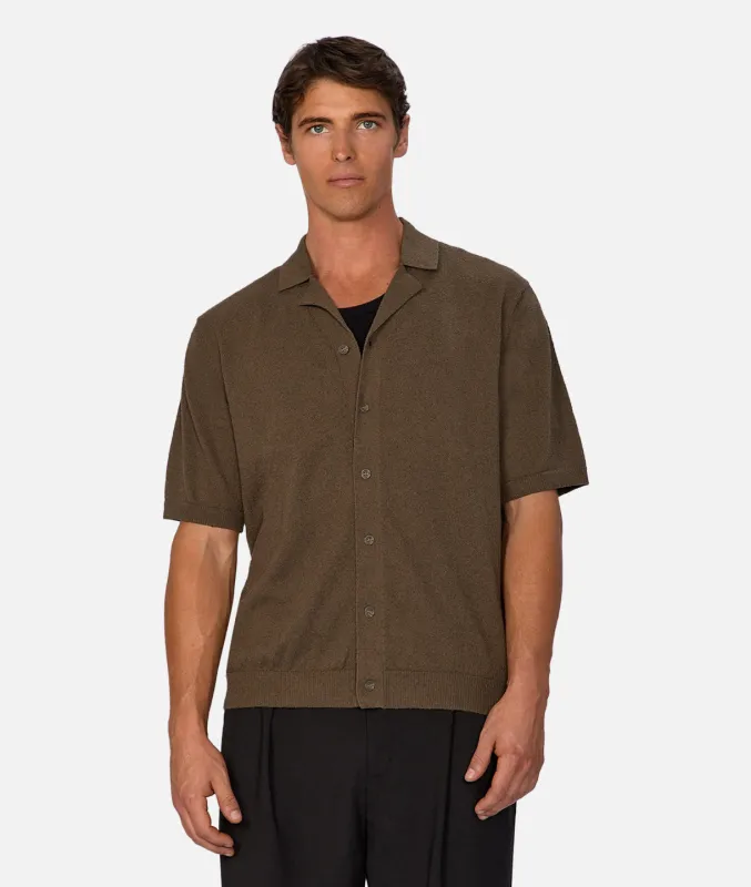 The Dali Short Sleeve Shirt - Dark Olive sold by Industrie Clothing