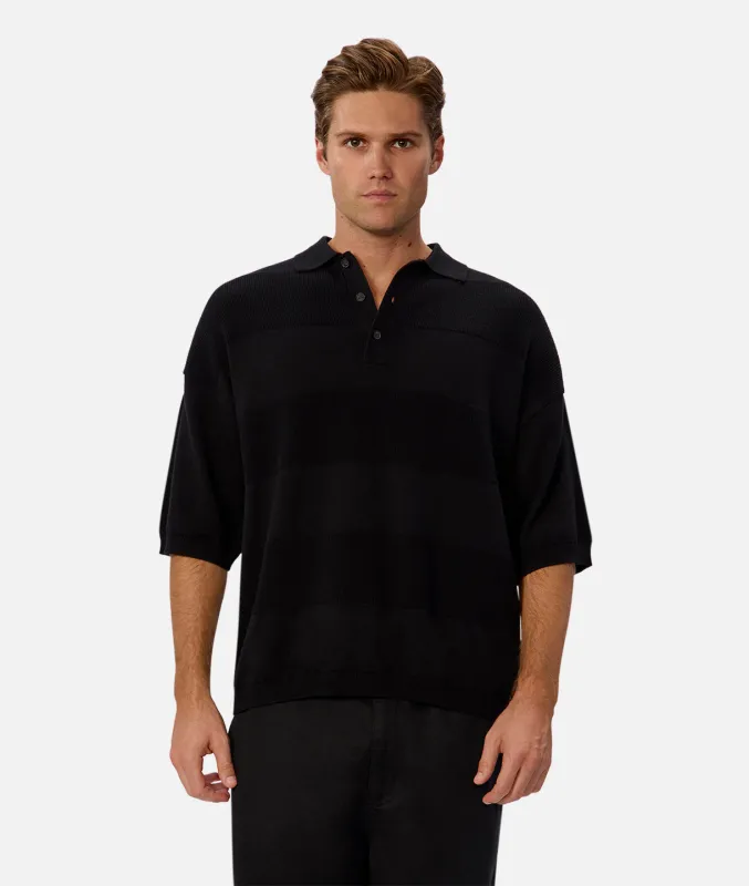 The Solana Polo - Black sold by Industrie Clothing