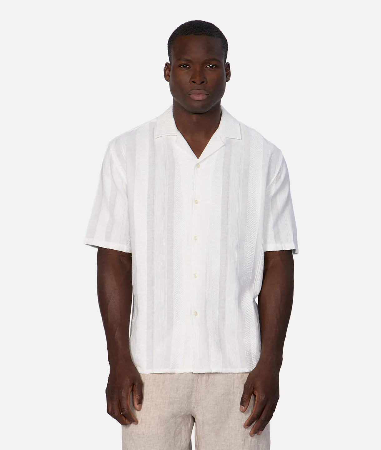 The Salamanca Short Sleeve Shirt - Off White sold by Industrie Clothing
