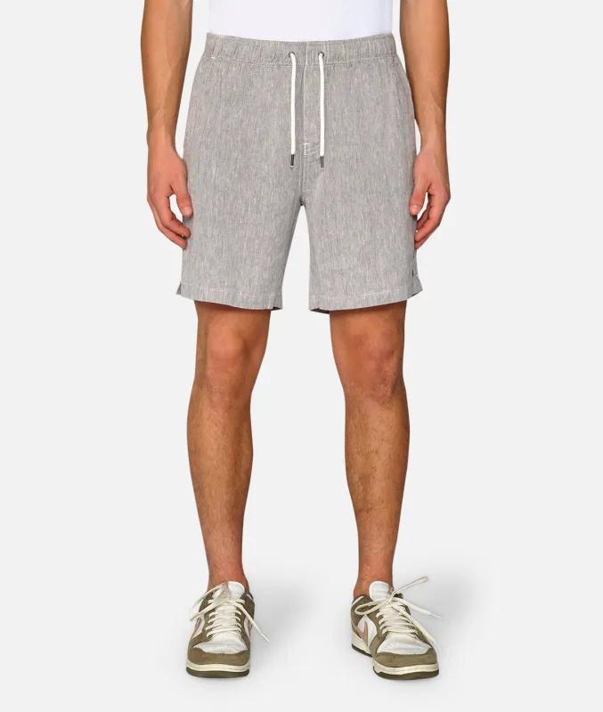 The Agora 2 Linen Short - Salt & Pepper sold by Industrie Clothing