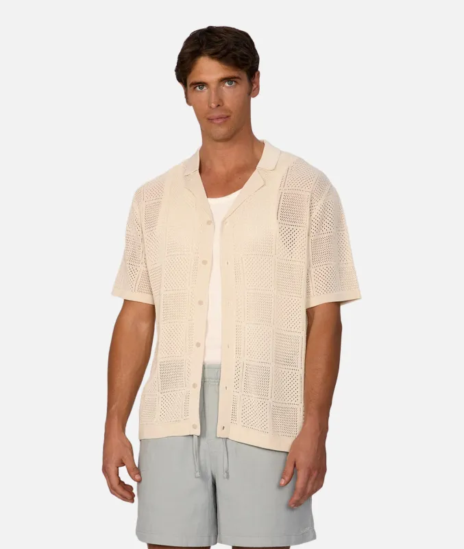 The Castel Short Sleeve Shirt - Ecru sold by Industrie Clothing