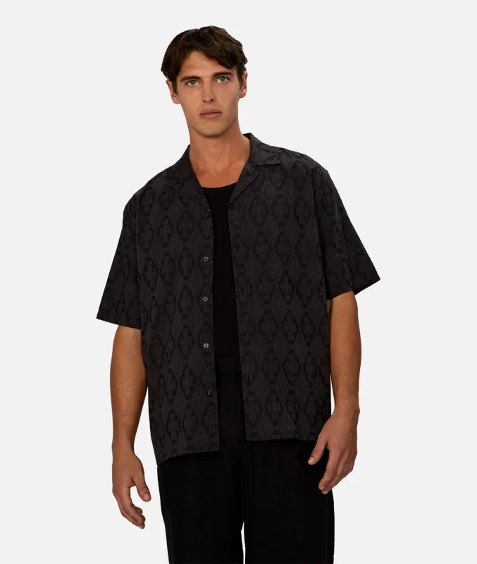 The Andorra Short Sleeve Shirt - Charcoal sold by Industrie Clothing