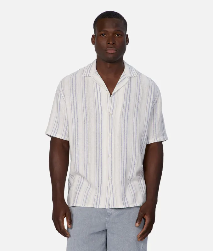 The Levenzo Linen Short Sleeve Shirt - White/Multi sold by Industrie Clothing