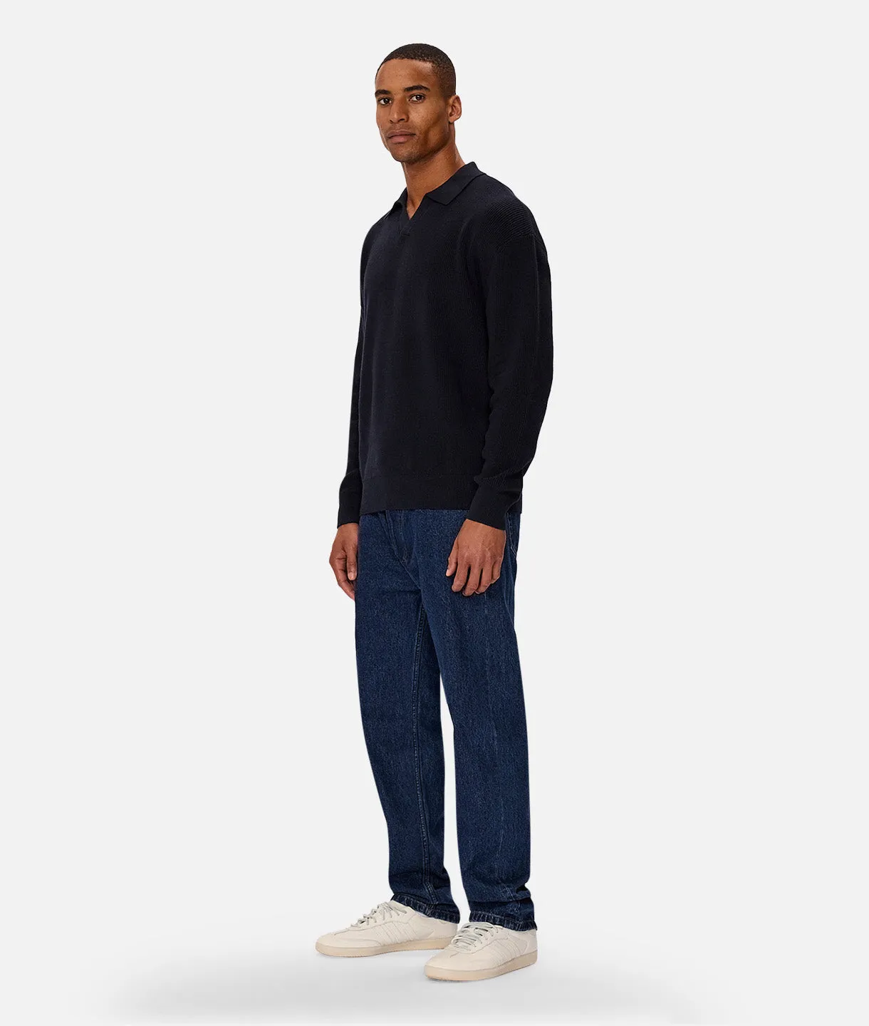 The New England Polo Knit - Navy 24 sold by Industrie Clothing product image thumbnail 3
