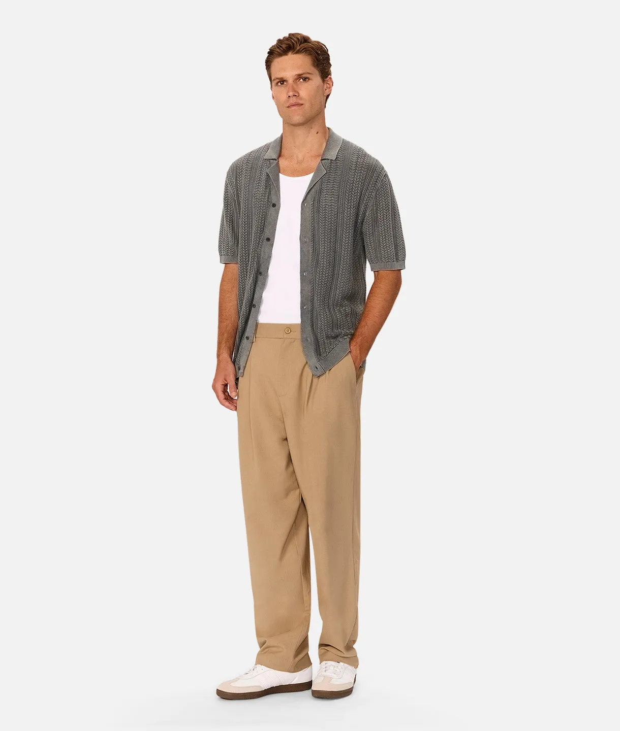 The Washed Alessio Short Sleeve Shirt - Gunmetal sold by Industrie Clothing product image thumbnail 4