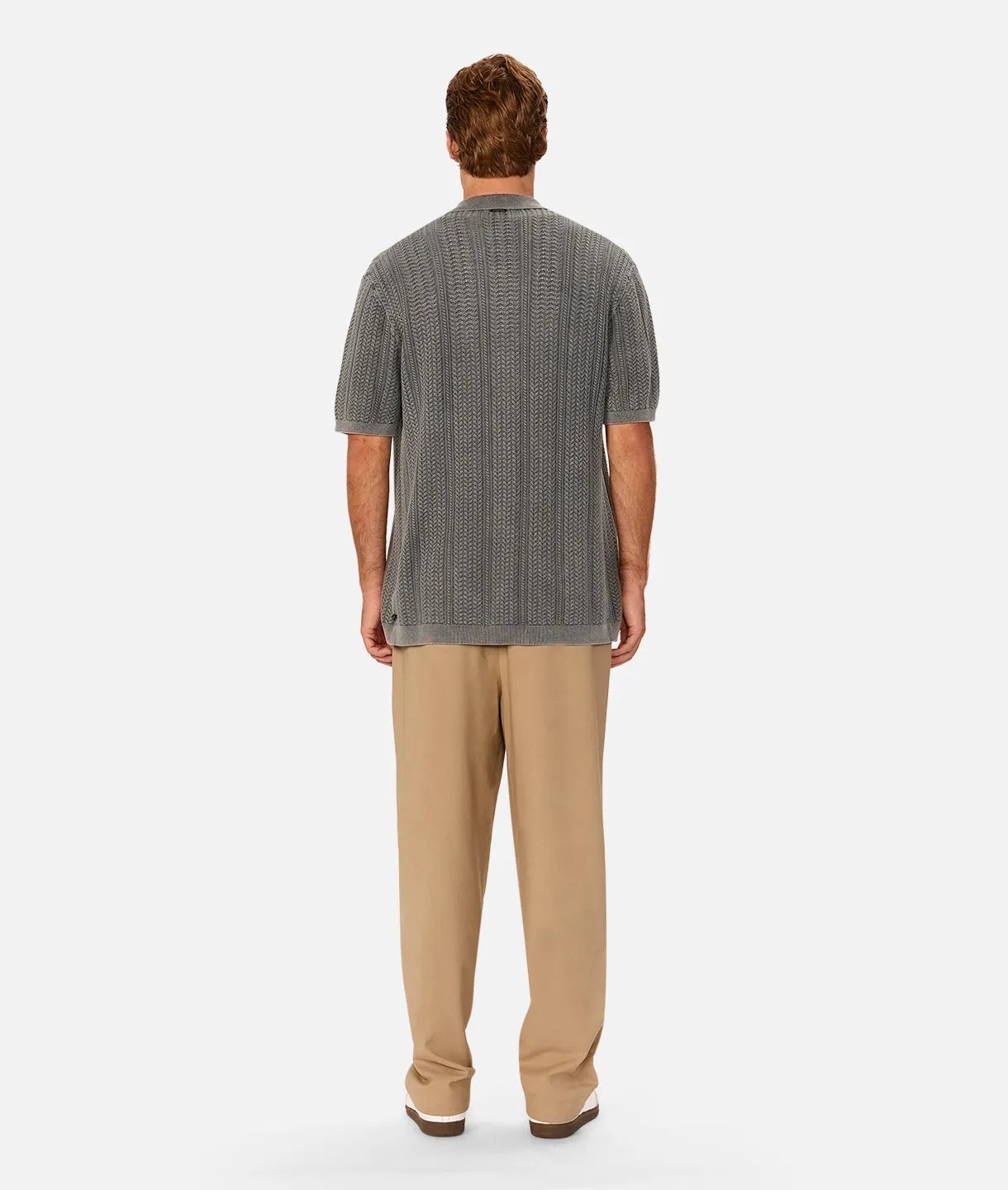 The Washed Alessio Short Sleeve Shirt - Gunmetal sold by Industrie Clothing product image thumbnail 5