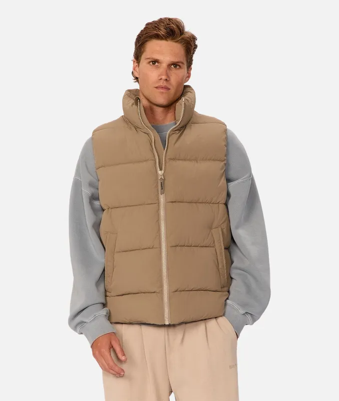 The W24 Hanam Puffer Vest - Light Brindle sold by Industrie Clothing