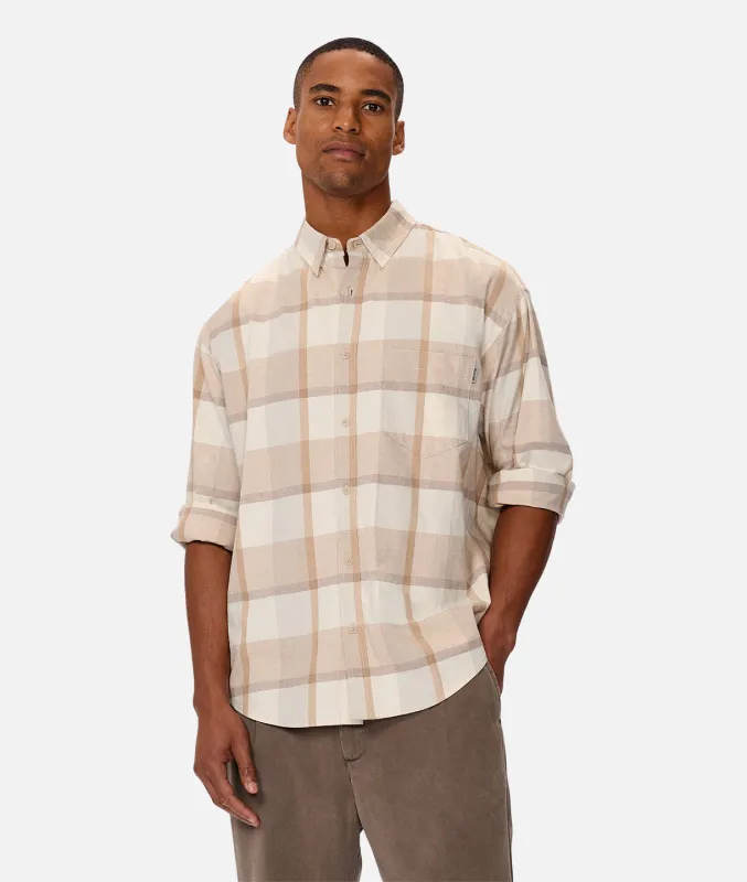 The Bern Long Sleeve Shirt - Stone Grey sold by Industrie Clothing