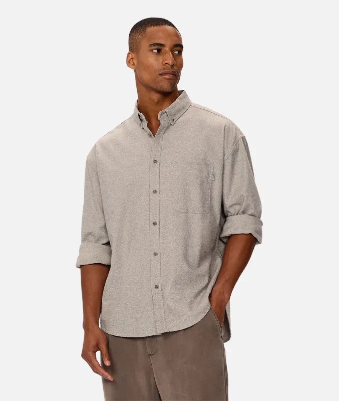 The Abington Long Sleeve Shirt - Salt N Pepper sold by Industrie Clothing