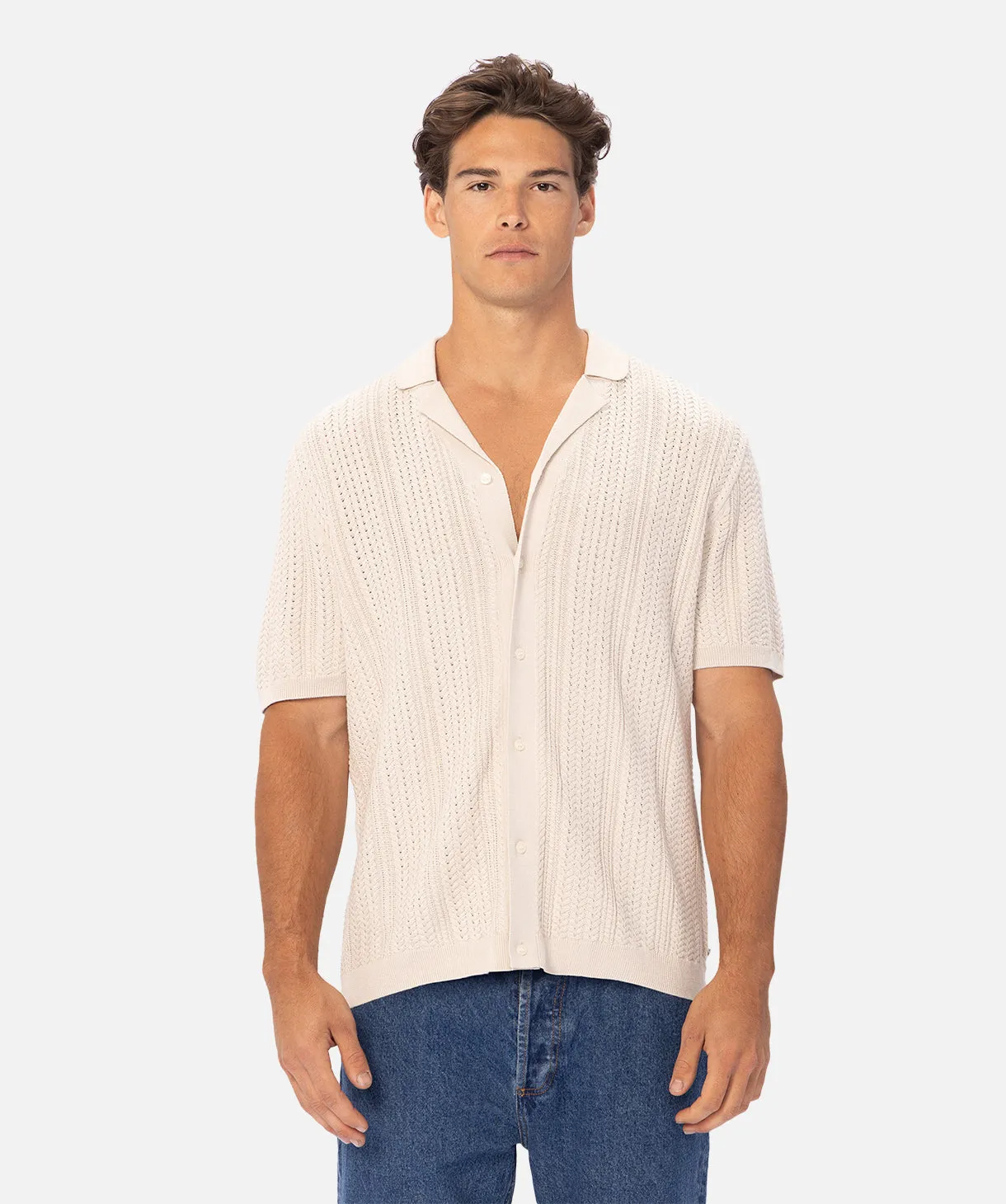 The Alessio Short Sleeve Shirt - OD Stone sold by Industrie Clothing