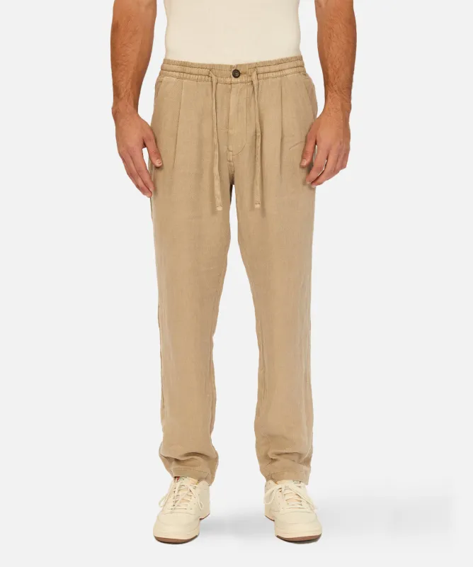 The Capri Linen Pant - OD Wheat sold by Industrie Clothing