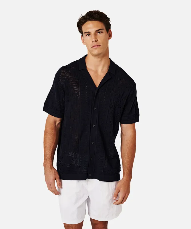 The Barreto Short Sleeve Shirt - Navy sold by Industrie Clothing