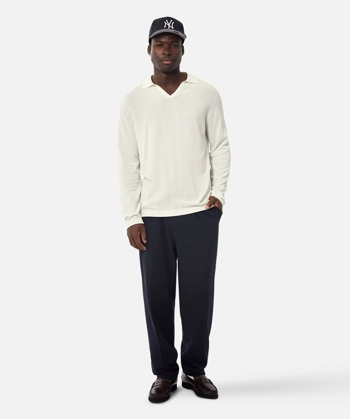 The Calille Long Sleeve Polo - Chalk sold by Industrie Clothing product image thumbnail 2