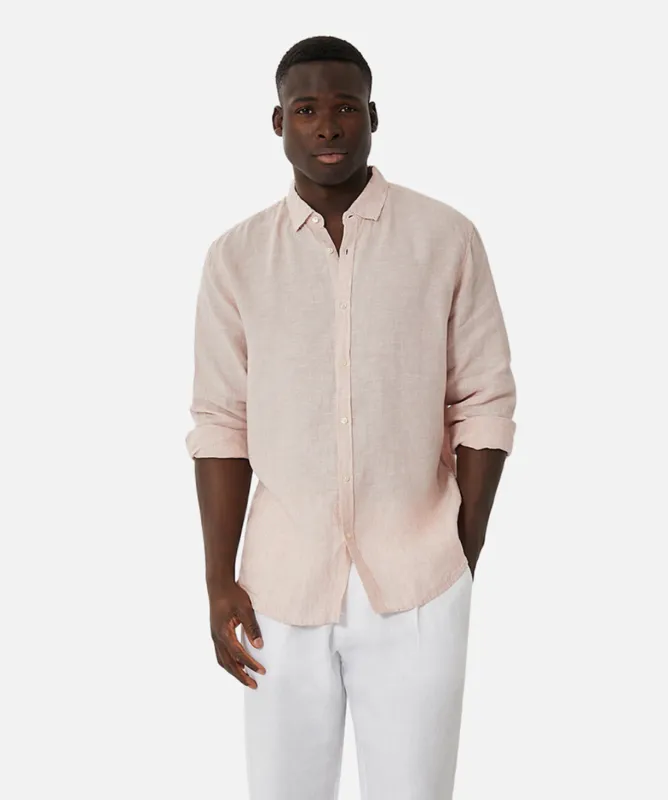 The Tennyson Linen Long Sleeve Shirt - Light Pink sold by Industrie Clothing