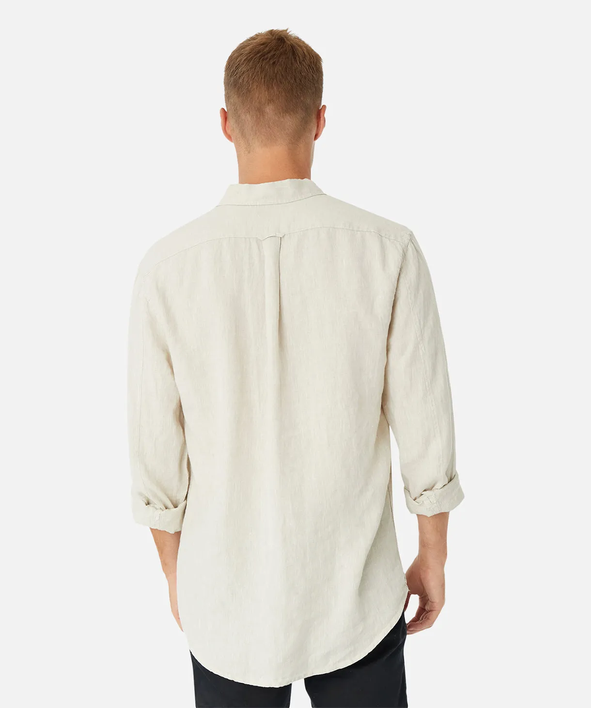 The Tennyson Linen Long Sleeve Shirt - Oatmeal sold by Industrie Clothing product image thumbnail 4