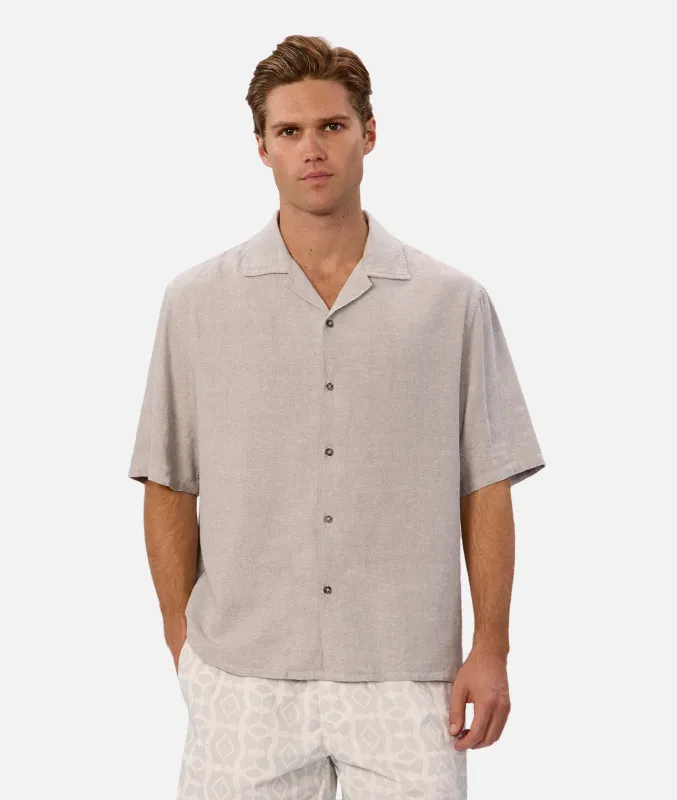 The Havana Short Sleeve Shirt - Silver made by Industrie Clothing
