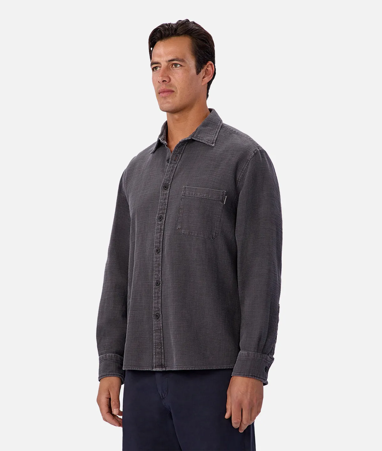 The Lisbon Long Sleeve Shirt - Asphalt sold by Industrie Clothing product image thumbnail 3