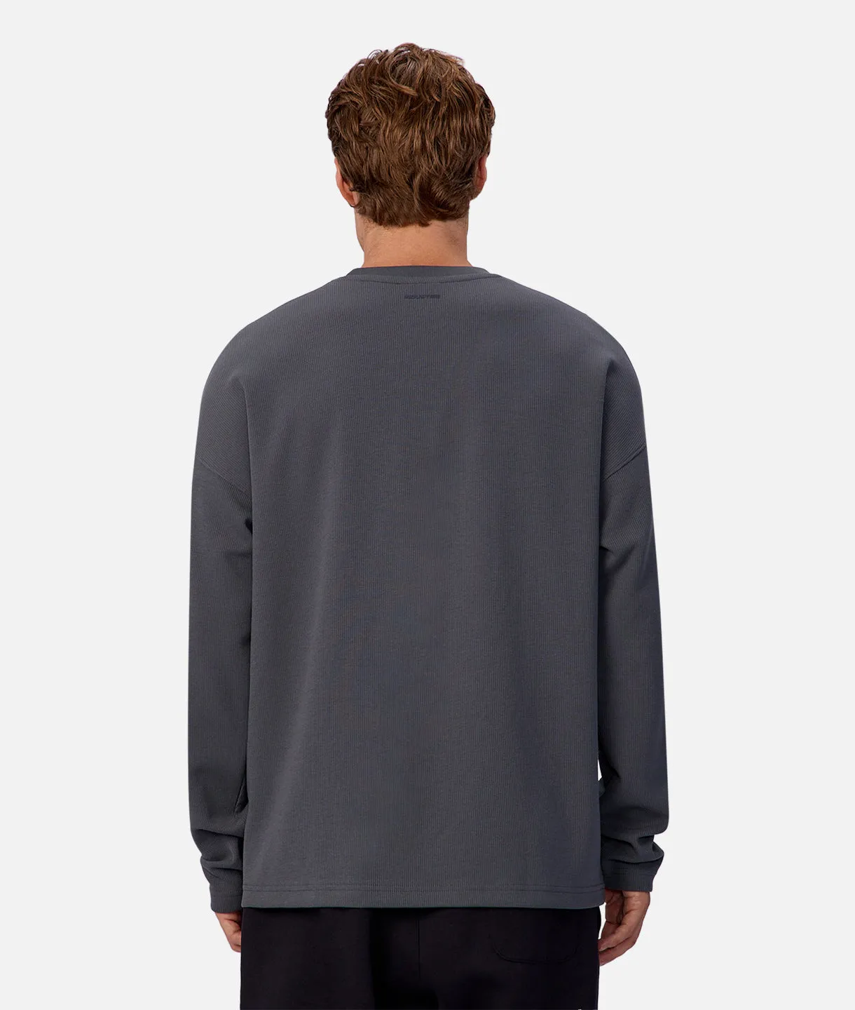 The Ribbed Tech Long Sleeve Tee - Iron sold by Industrie Clothing product image thumbnail 4