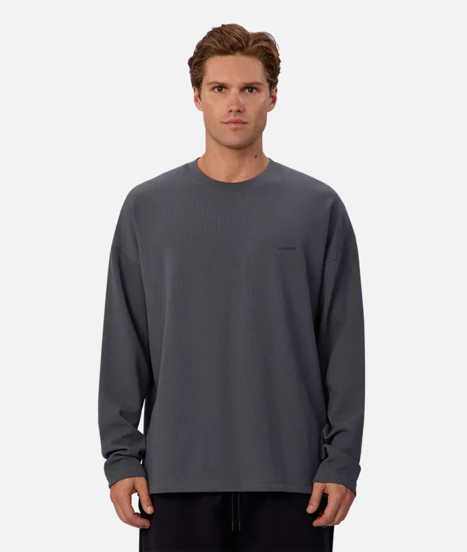 The Ribbed Tech Long Sleeve Tee - Iron made by Industrie Clothing