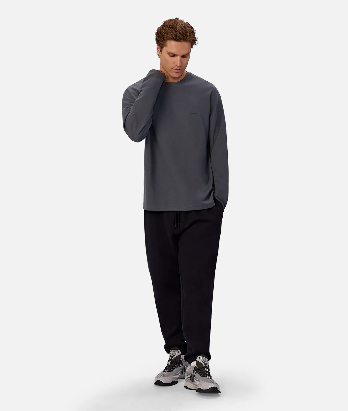 The Ribbed Tech Long Sleeve Tee - Iron sold by Industrie Clothing product image thumbnail 2