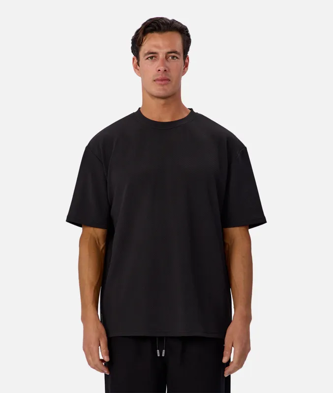 The Textured Tech Tee - Black made by Industrie Clothing