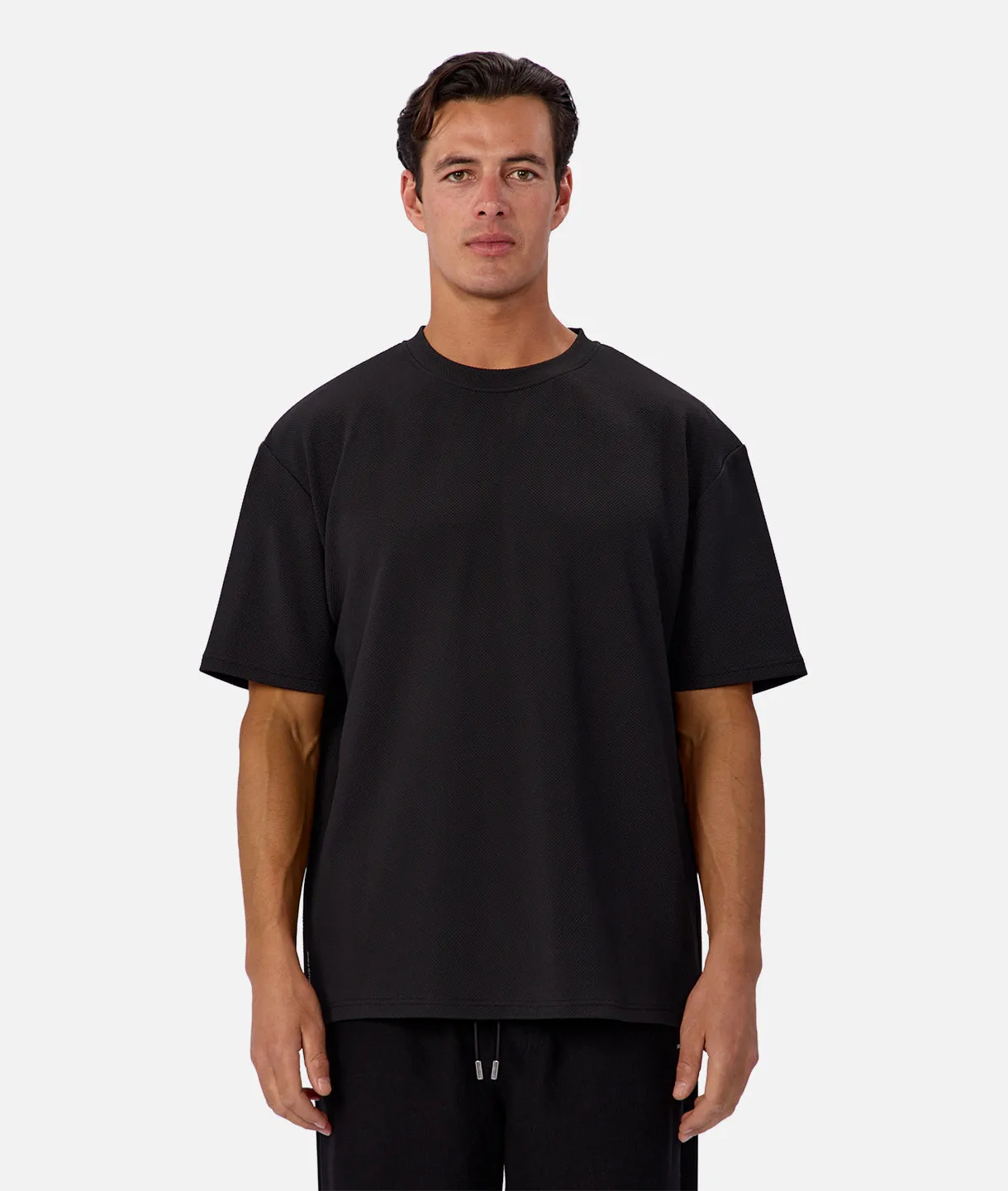 The Textured Tech Tee - Black sold by Industrie Clothing