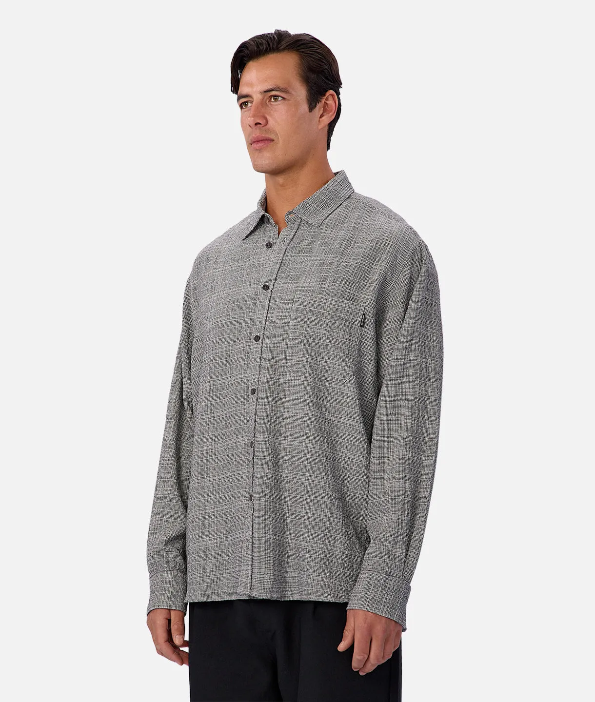 The Cooper Long Sleeve Shirt - Black White sold by Industrie Clothing product image thumbnail 3