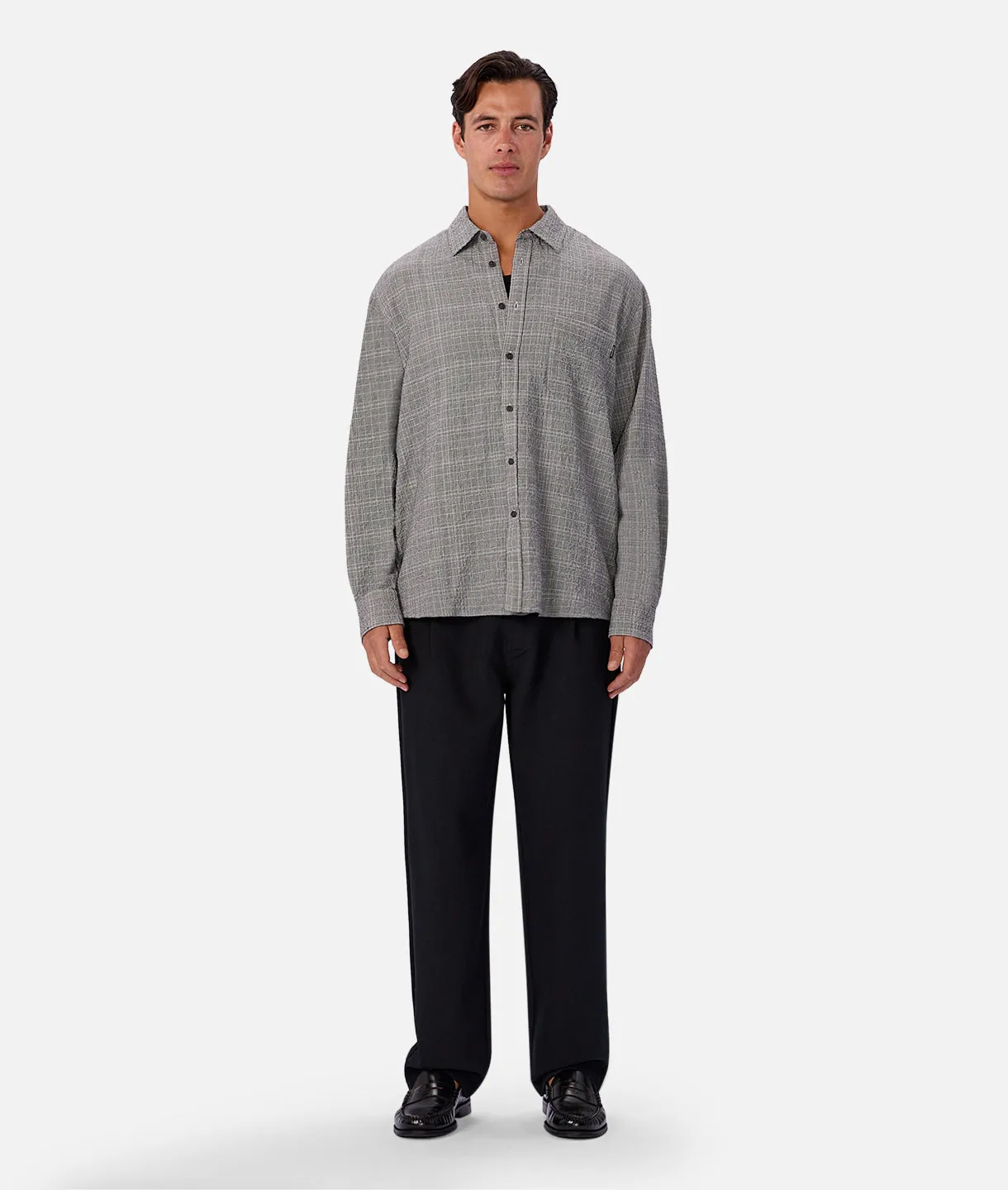 The Cooper Long Sleeve Shirt - Black White sold by Industrie Clothing product image thumbnail 5