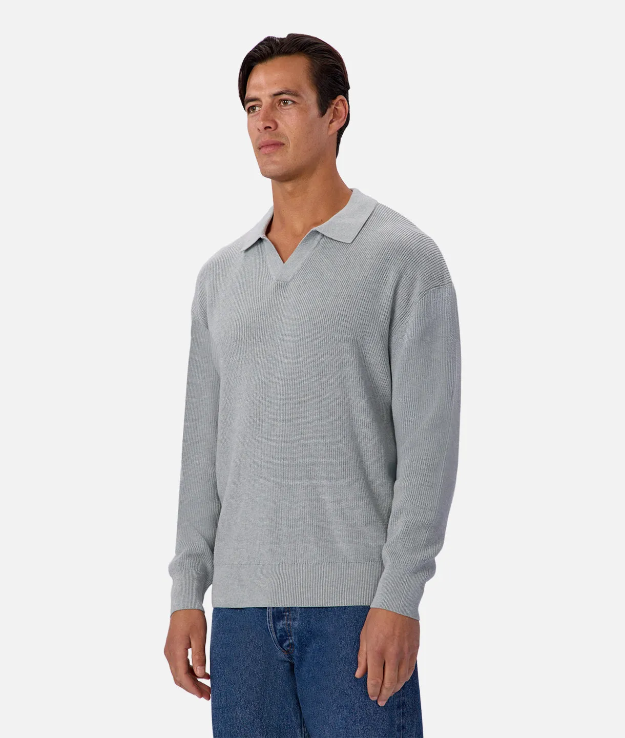 The New England Polo Knit - Mineral sold by Industrie Clothing product image thumbnail 3