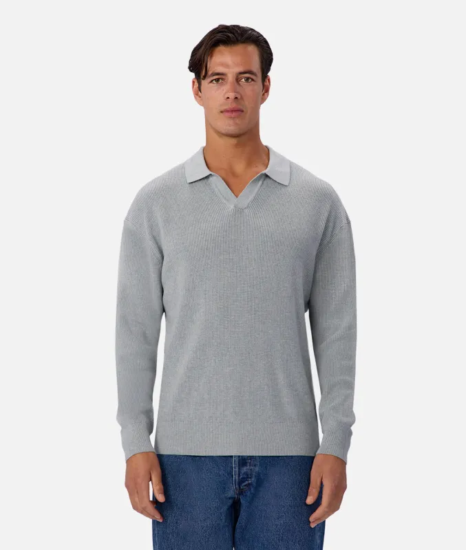 The New England Polo Knit - Mineral made by Industrie Clothing