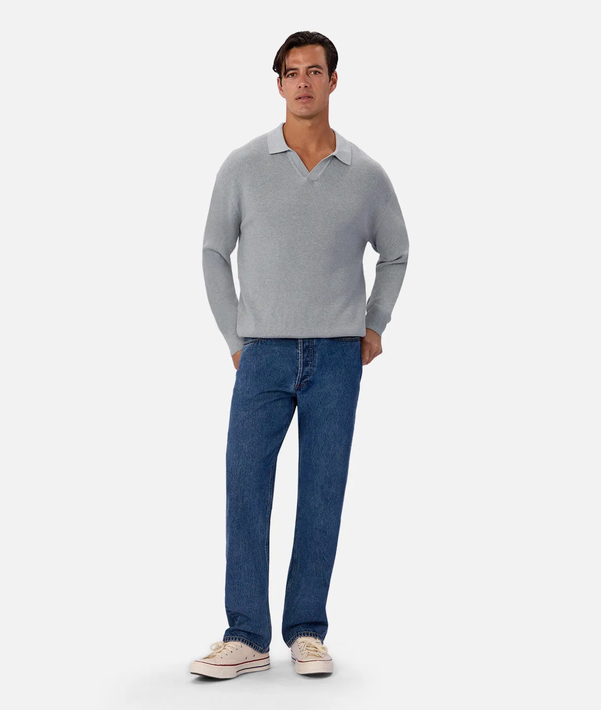 The New England Polo Knit - Mineral sold by Industrie Clothing product image thumbnail 2