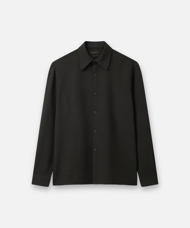 The Sarasota Long Sleeve Shirt - Dark Brown made by Industrie Clothing