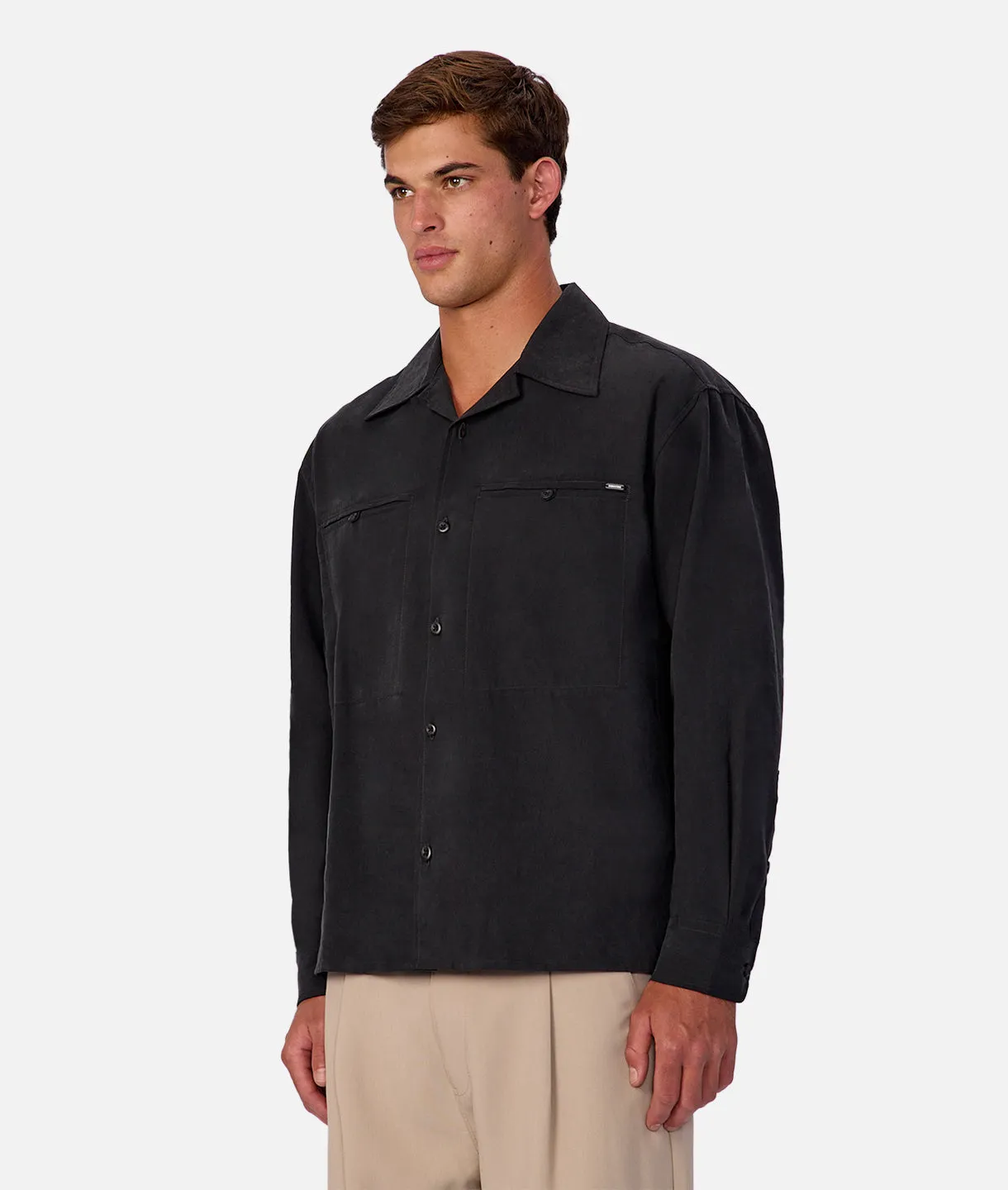 The Miami Long Sleeve Shirt - Black sold by Industrie Clothing product image thumbnail 3