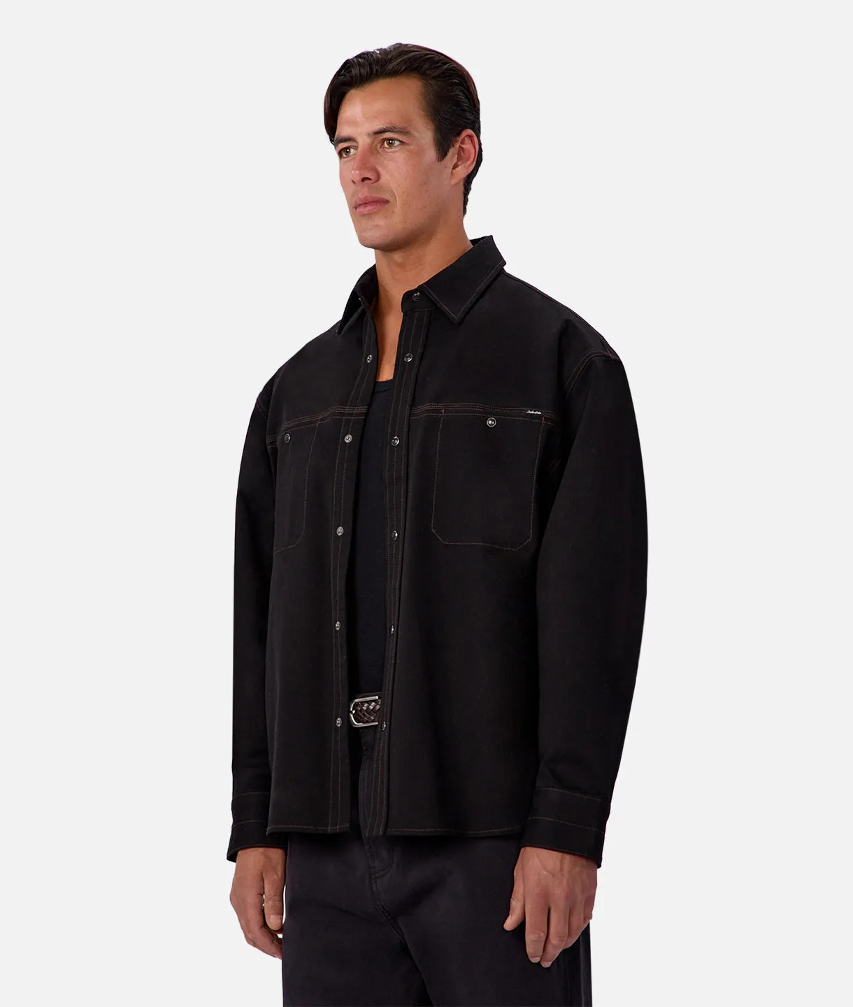 The Nebraska Long Sleeve Shirt - Black sold by Industrie Clothing product image thumbnail 3