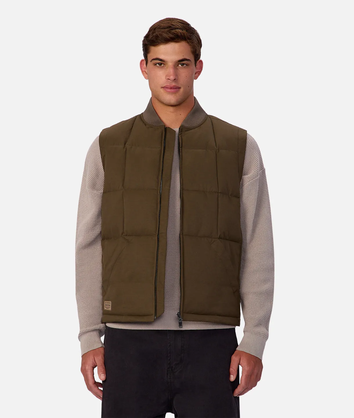 The Georgetown Padded Vest - Military sold by Industrie Clothing