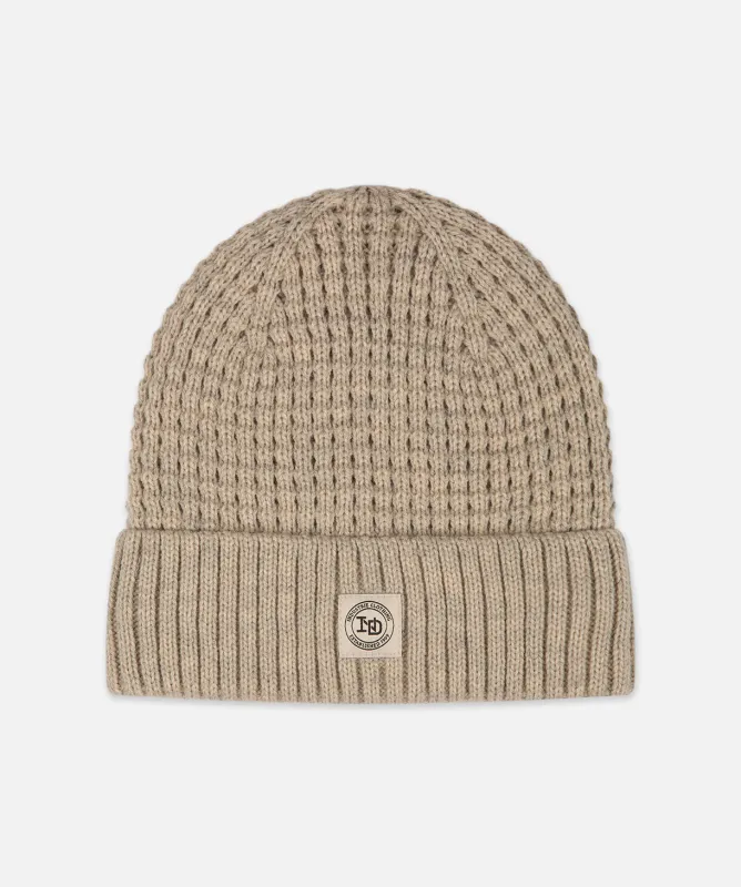 The Spokane Waffle Beanie - Brown Marle made by Industrie Clothing