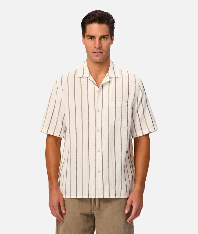 The Maldonda Short Sleeve Shirt - Cream Combo made by Industrie Clothing