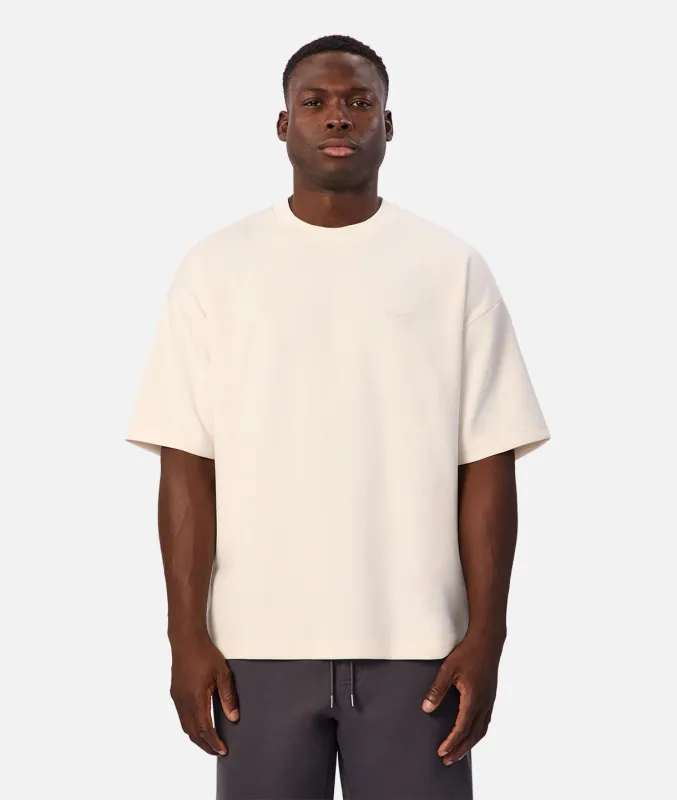 The Ribbed Tech Short Sleeve Tee - Calcium made by Industrie Clothing