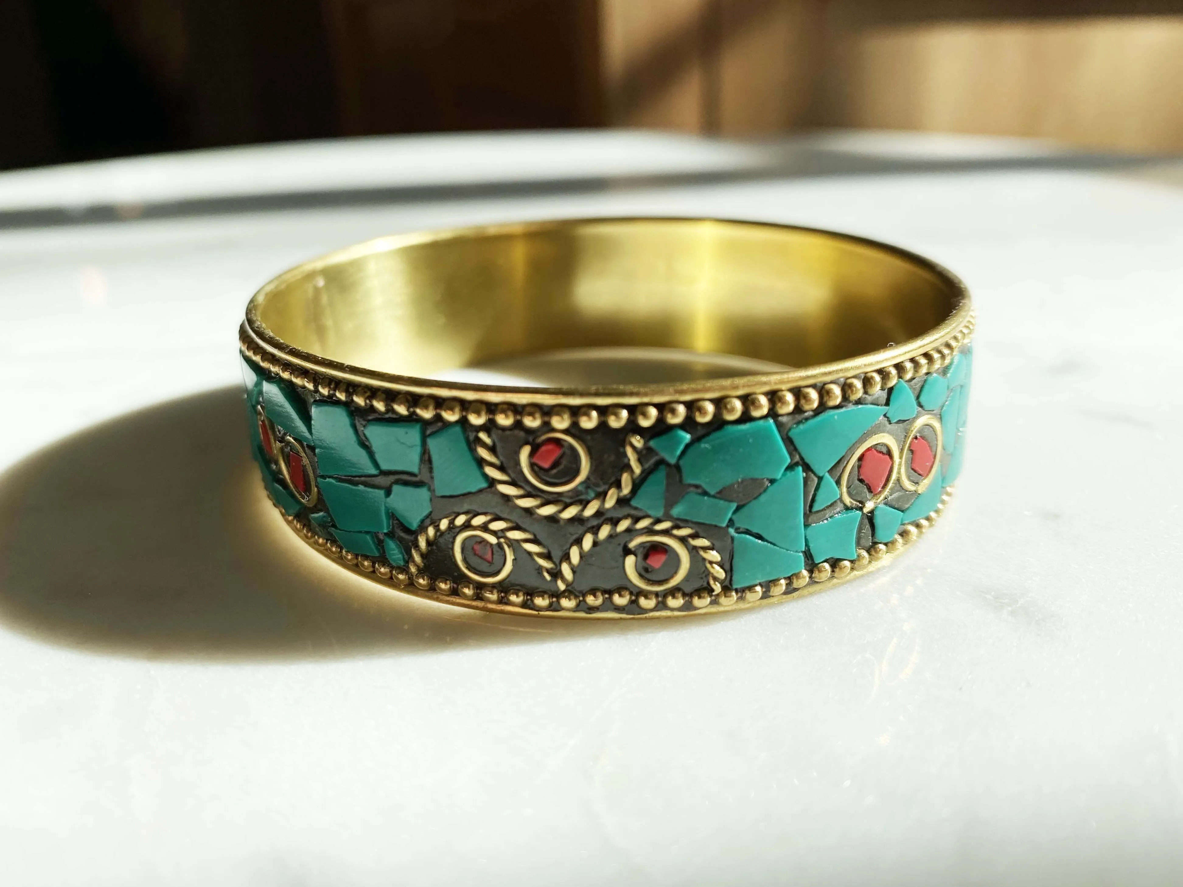 Turquoise Mosaic Bangle sold by inkkas product image thumbnail 4