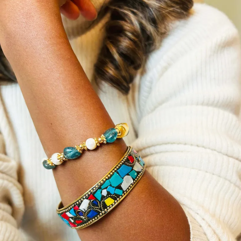 Jade Green Quartz Bracelet sold by inkkas