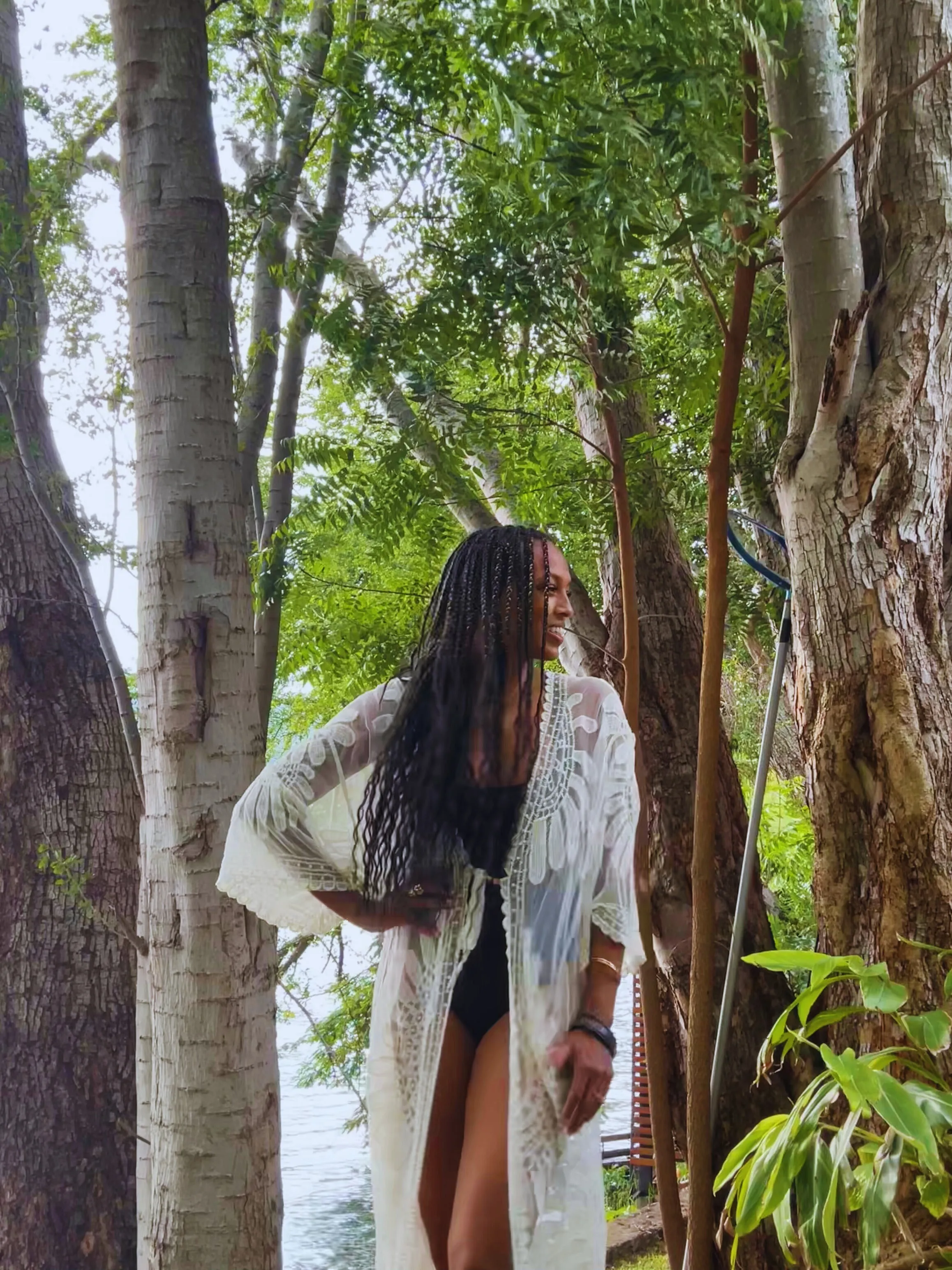 Sunflower Embroidered Lace Cover Up sold by inkkas