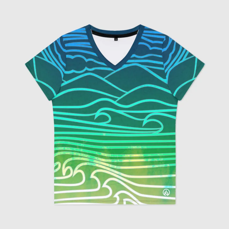 Flow Womens V-Neck T-Shirt sold by INKnBURN