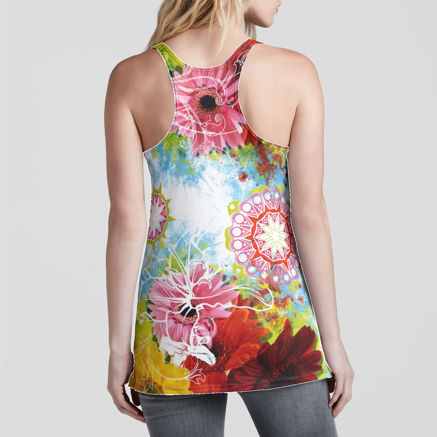 Wildflower Racerback Tank Top sold by INKnBURN product image thumbnail 3